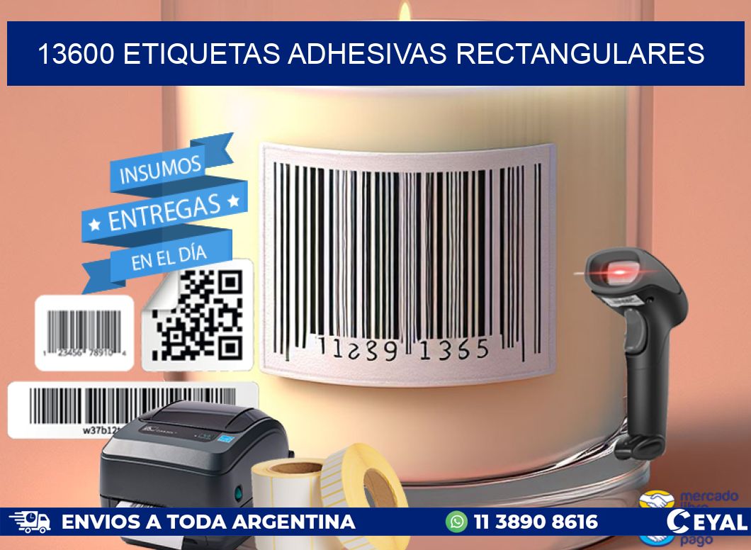 13600 ETIQUETAS ADHESIVAS RECTANGULARES