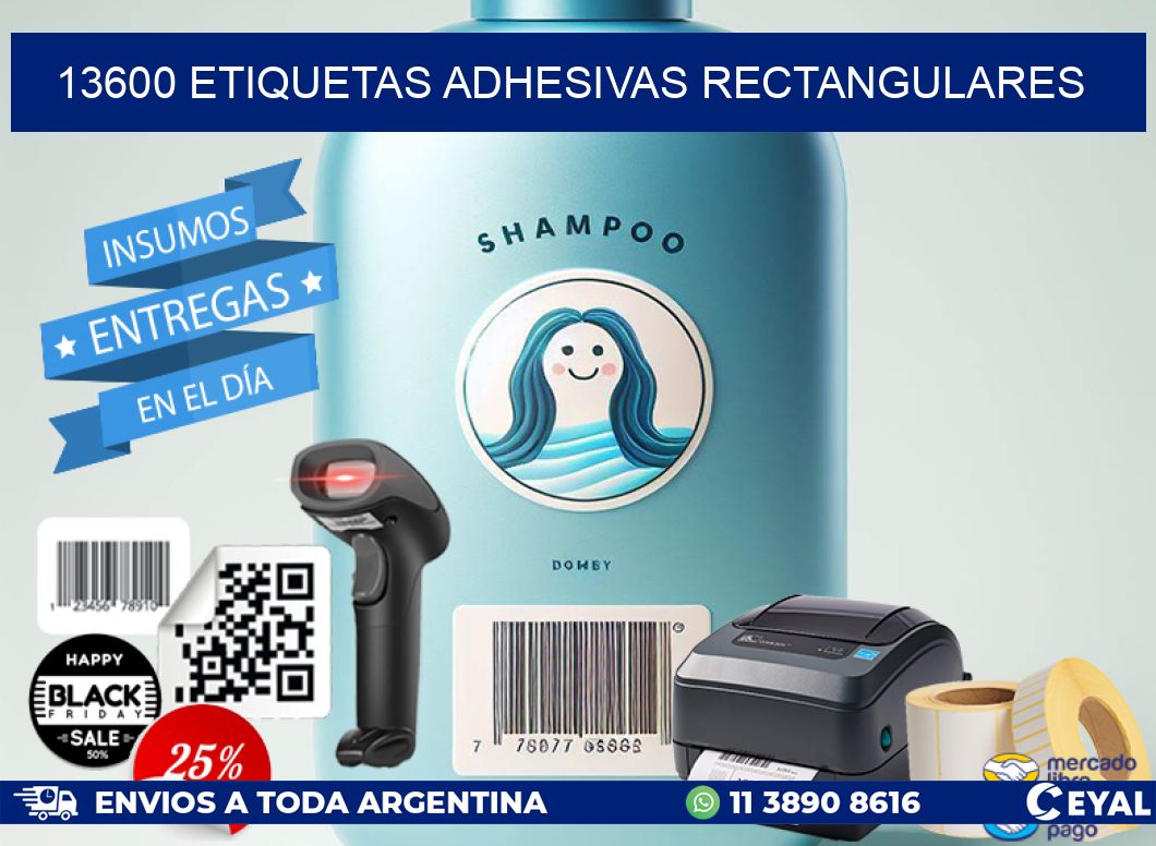 13600 ETIQUETAS ADHESIVAS RECTANGULARES