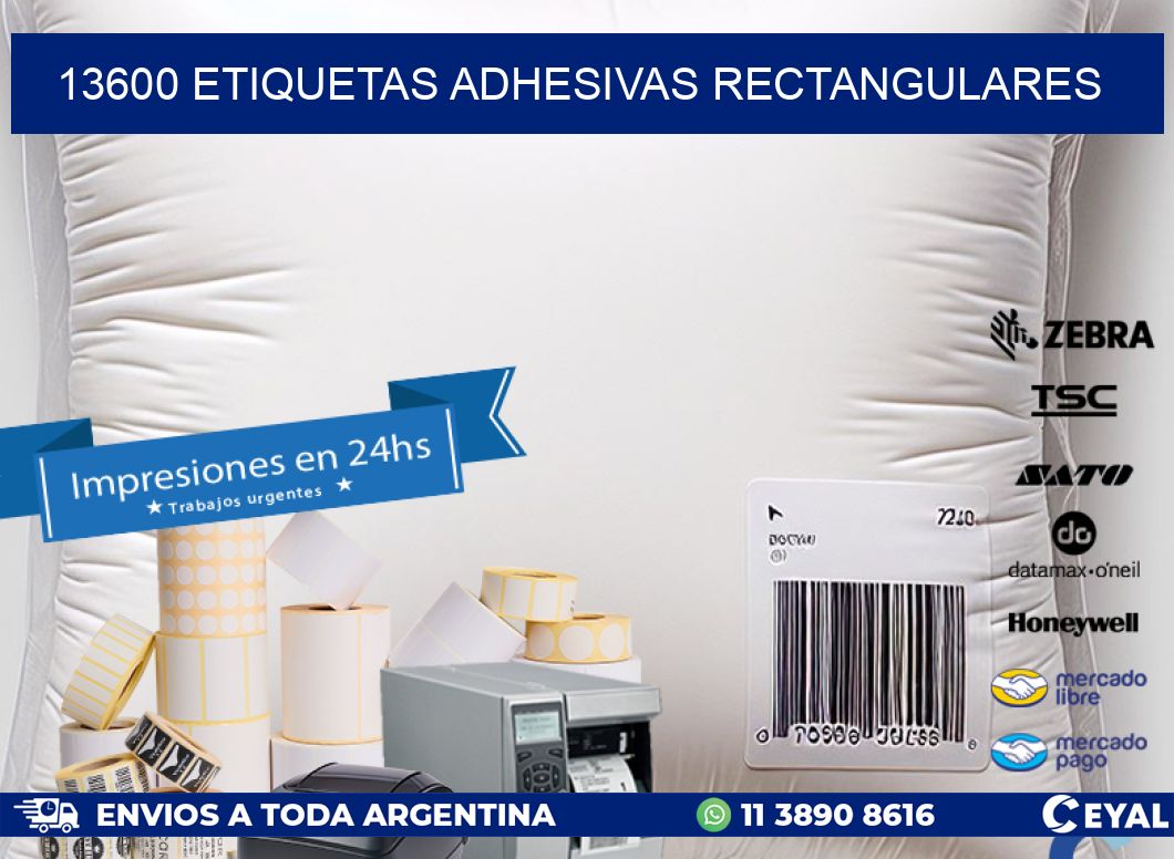 13600 ETIQUETAS ADHESIVAS RECTANGULARES
