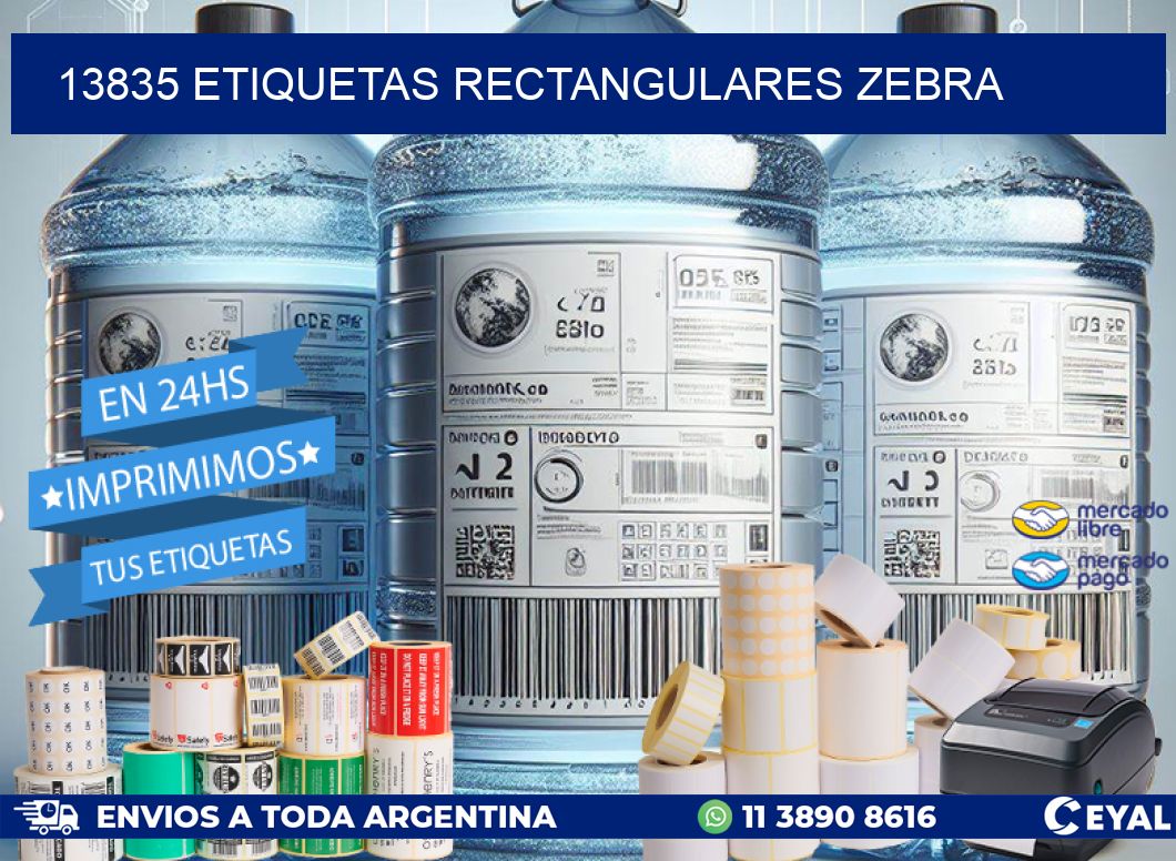 13835 etiquetas rectangulares zebra