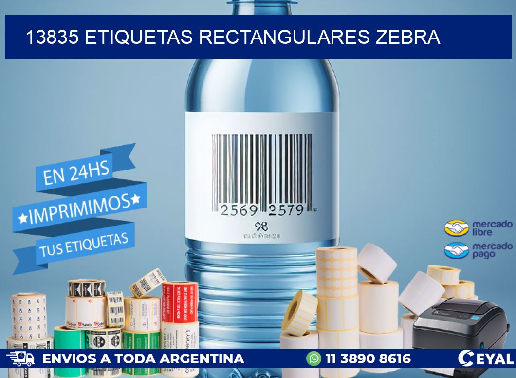13835 etiquetas rectangulares zebra