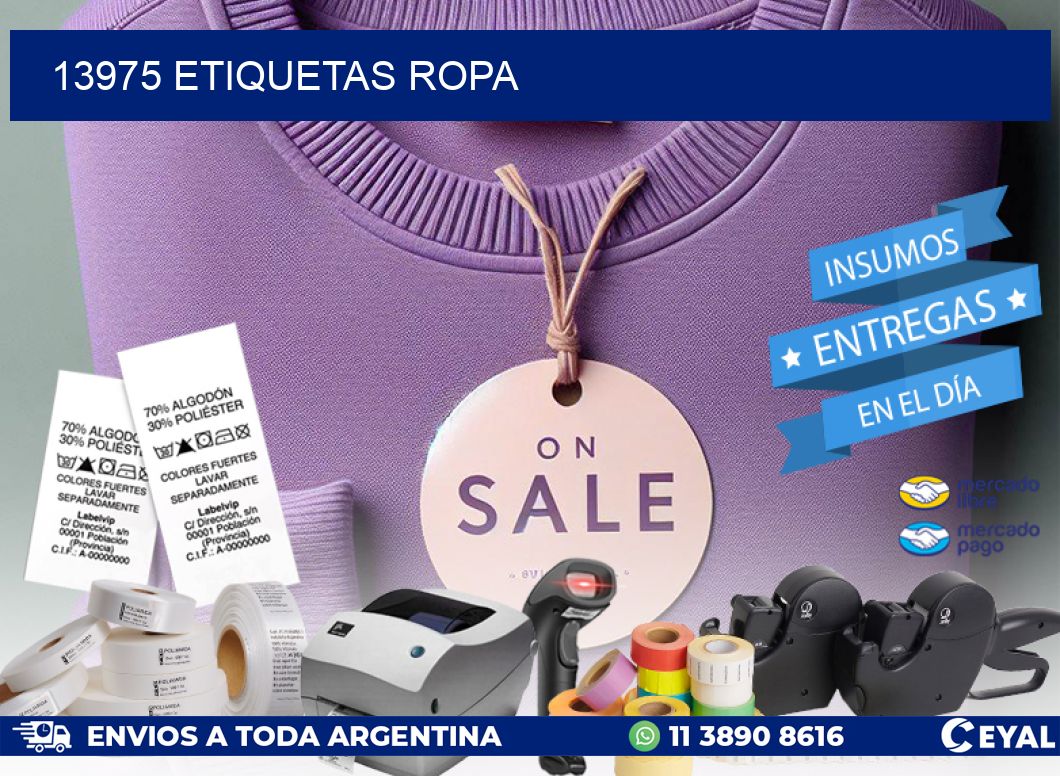 13975 ETIQUETAS ROPA