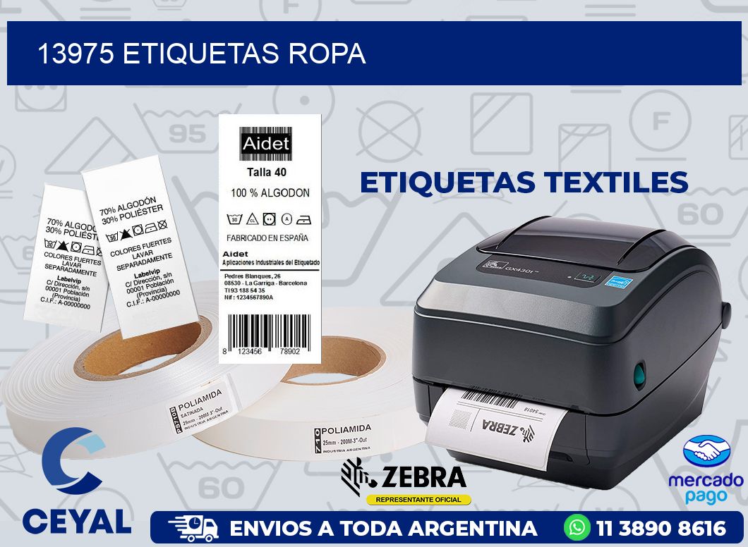 13975 ETIQUETAS ROPA