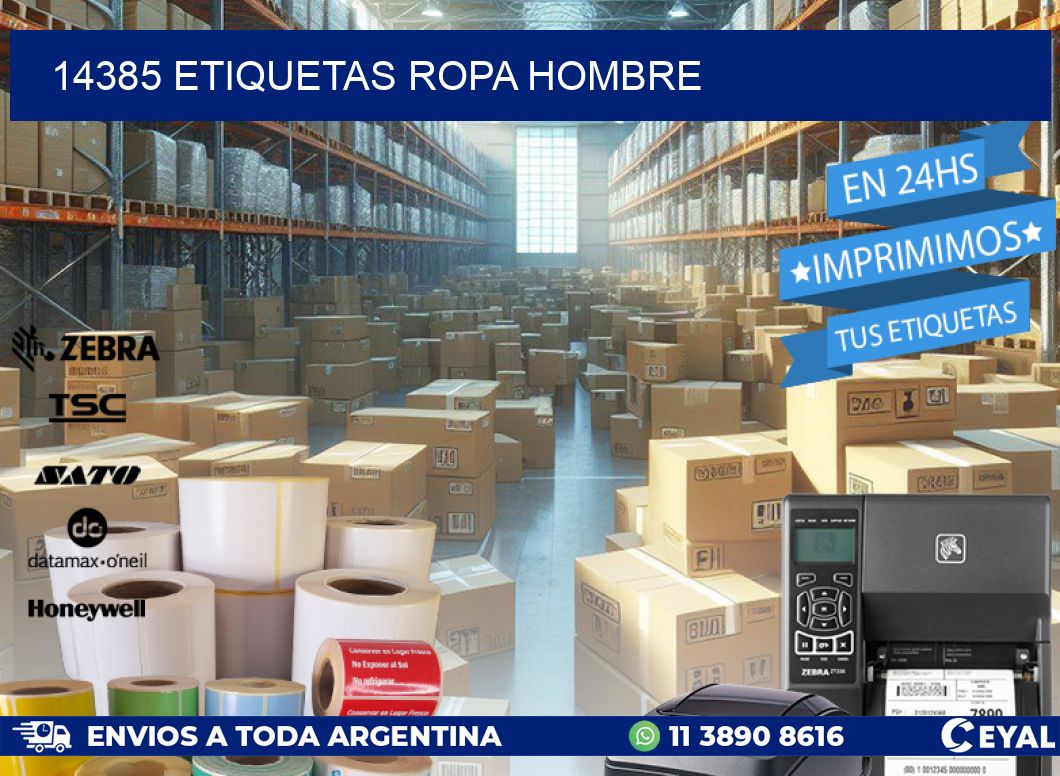 14385 ETIQUETAS ROPA HOMBRE