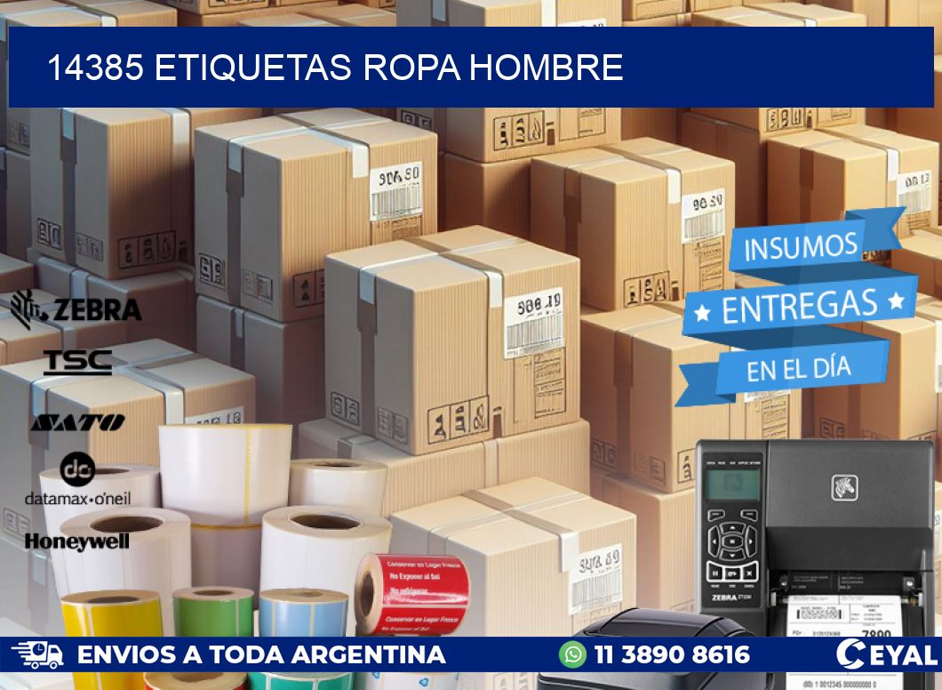 14385 ETIQUETAS ROPA HOMBRE