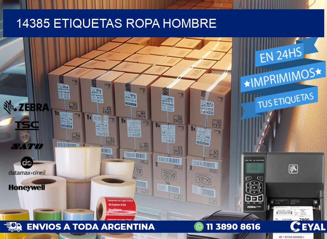 14385 ETIQUETAS ROPA HOMBRE