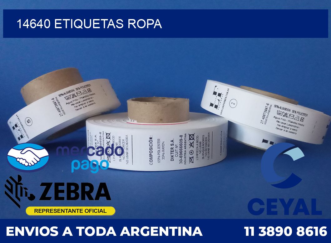 14640 ETIQUETAS ROPA