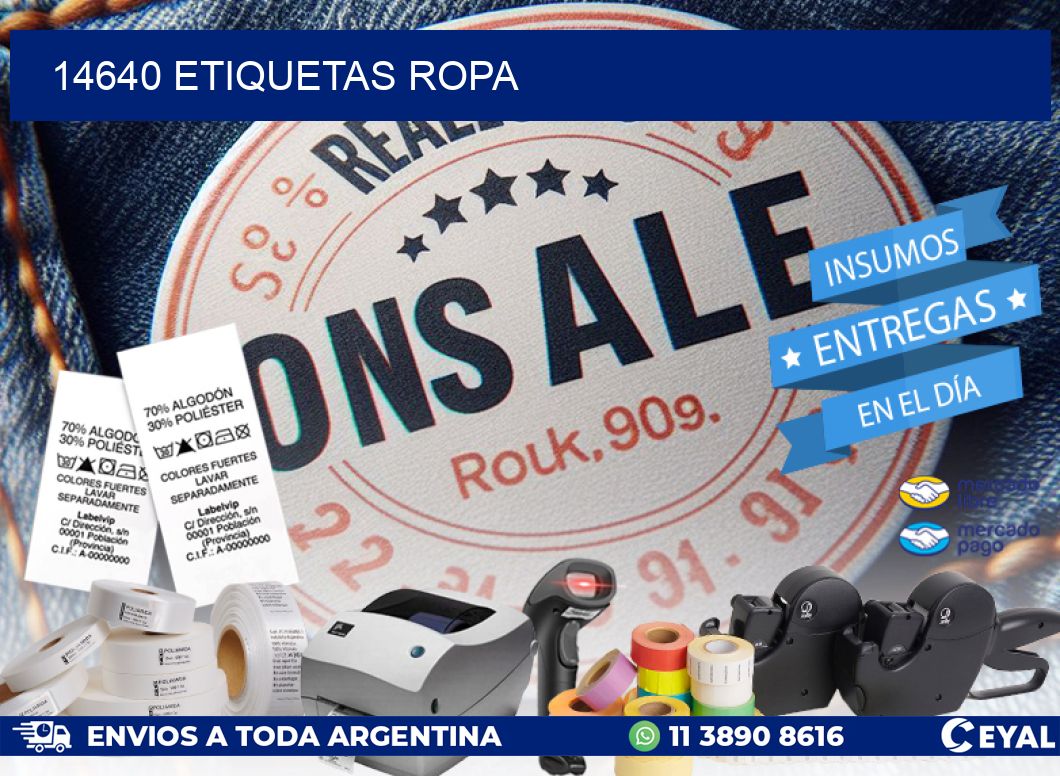14640 ETIQUETAS ROPA