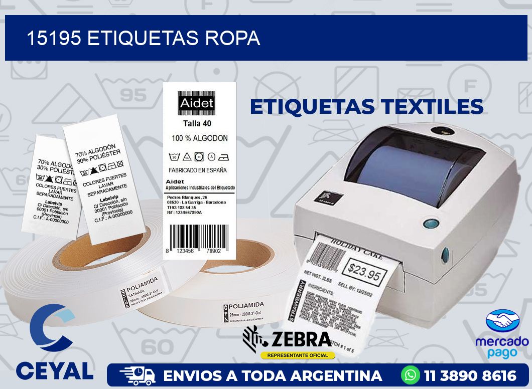 15195 ETIQUETAS ROPA