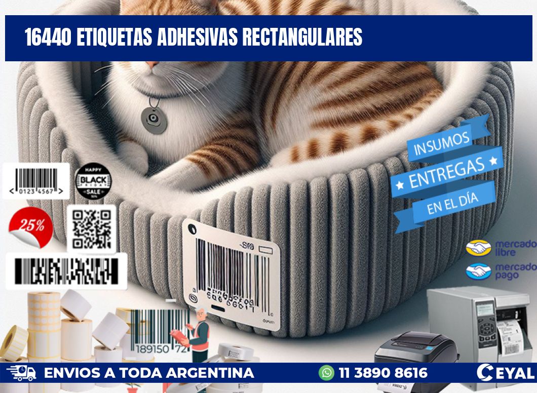 16440 ETIQUETAS ADHESIVAS RECTANGULARES