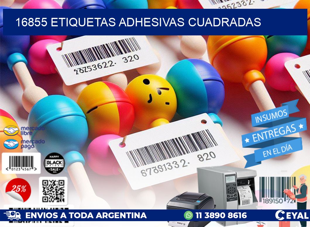 16855 ETIQUETAS ADHESIVAS CUADRADAS