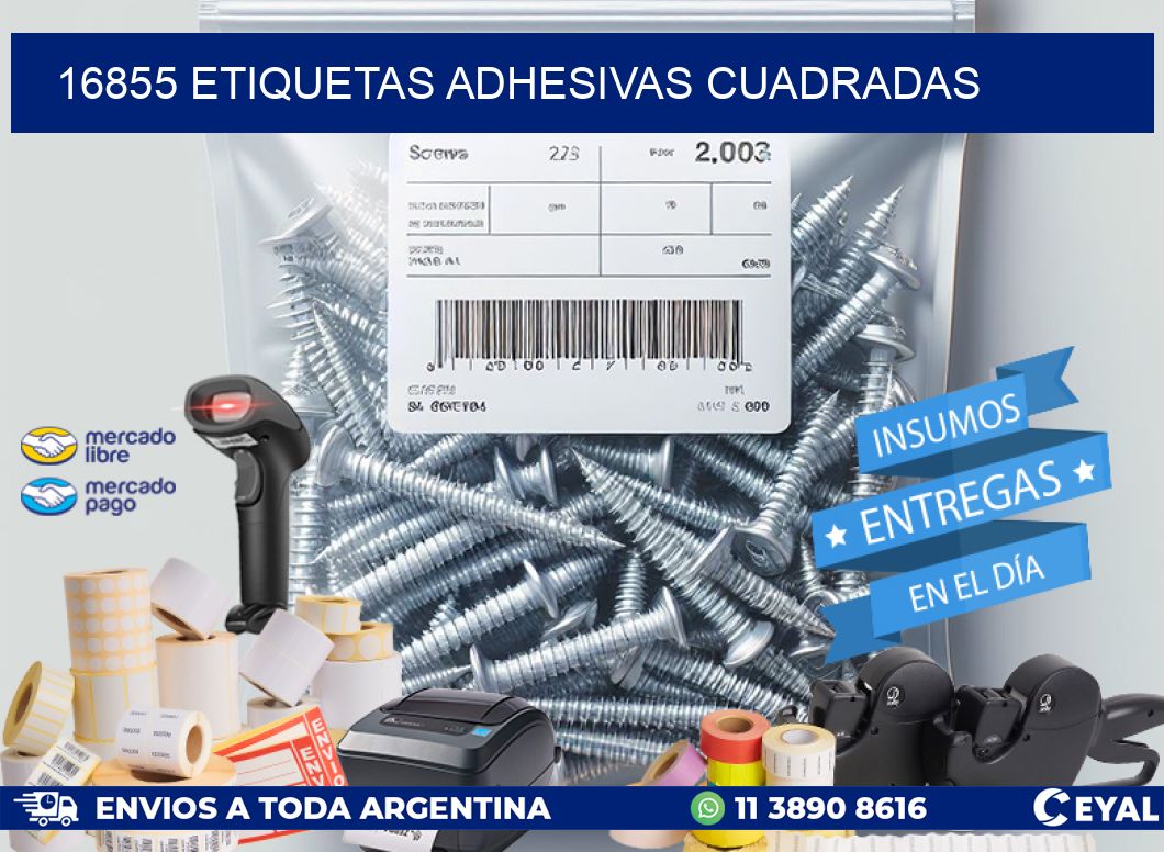 16855 ETIQUETAS ADHESIVAS CUADRADAS