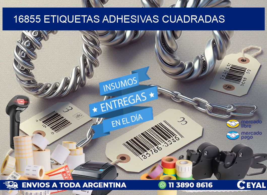 16855 ETIQUETAS ADHESIVAS CUADRADAS