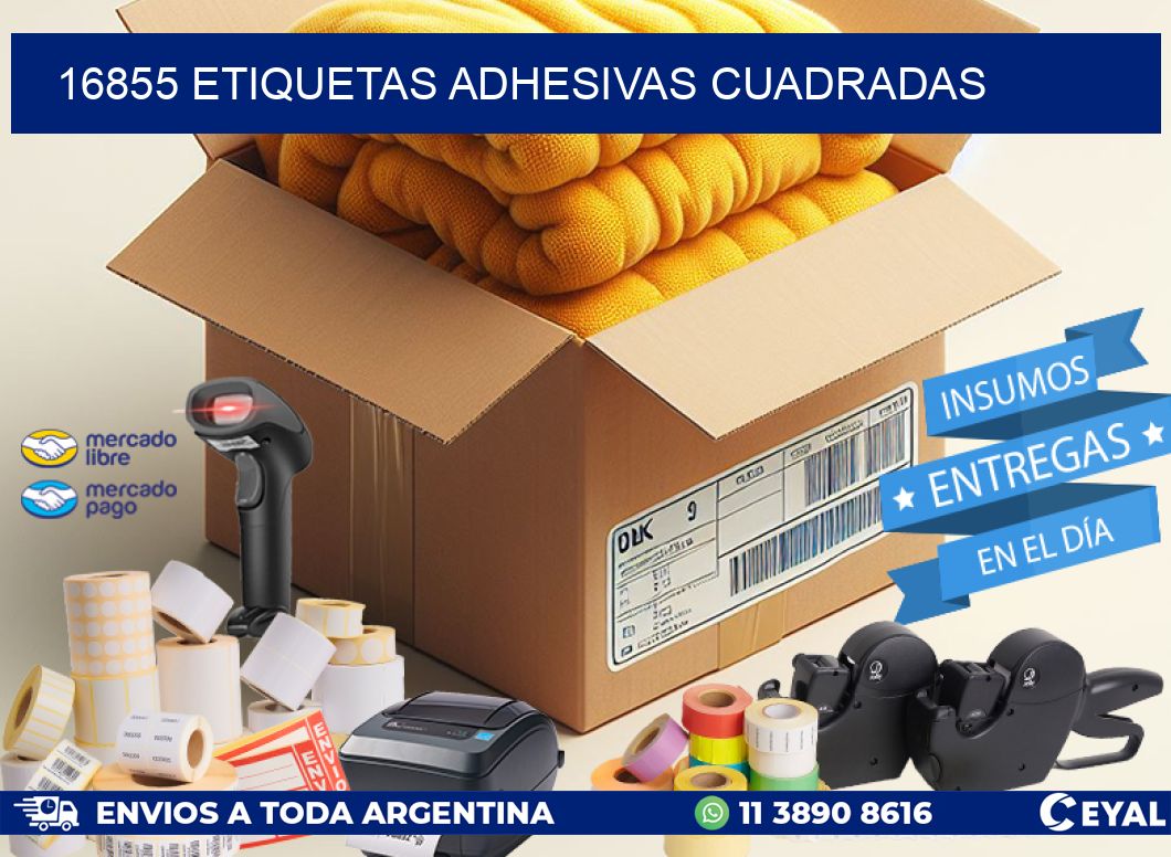 16855 ETIQUETAS ADHESIVAS CUADRADAS