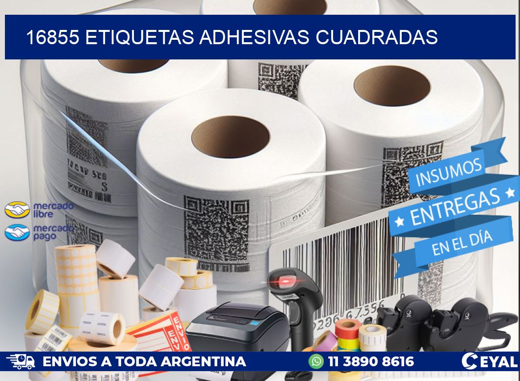 16855 ETIQUETAS ADHESIVAS CUADRADAS