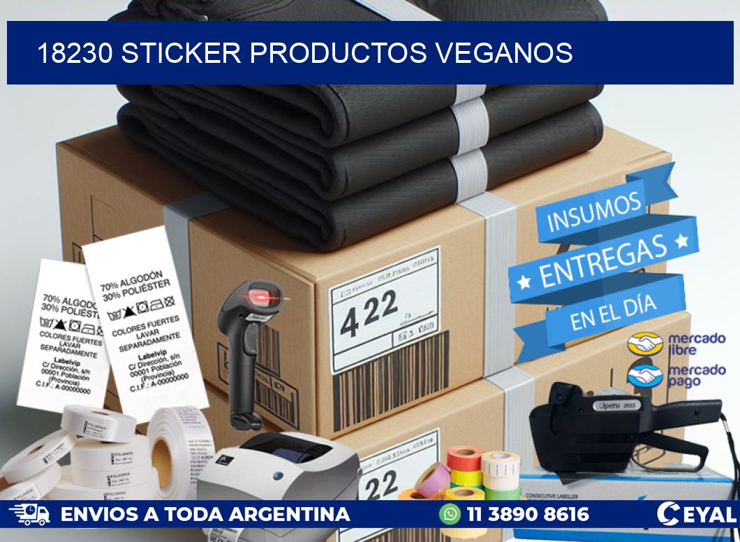 18230 STICKER PRODUCTOS VEGANOS
