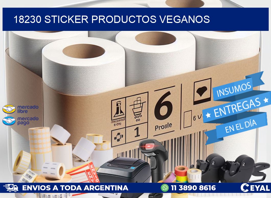 18230 STICKER PRODUCTOS VEGANOS