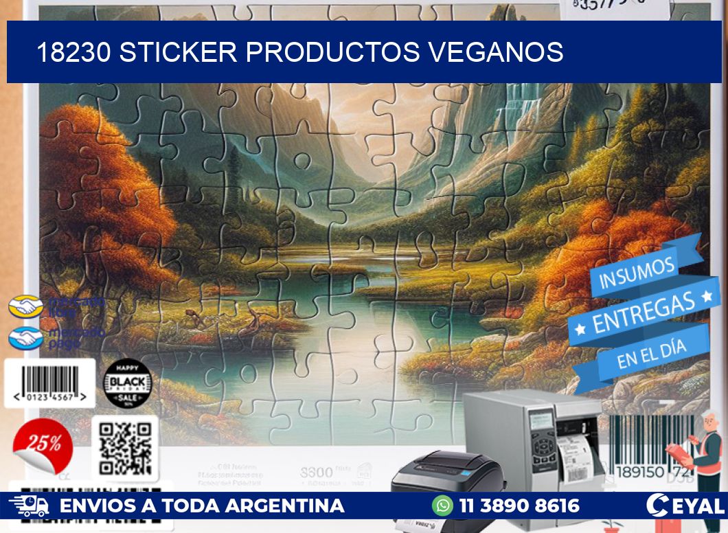 18230 STICKER PRODUCTOS VEGANOS