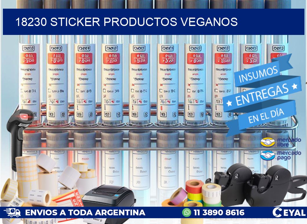 18230 STICKER PRODUCTOS VEGANOS