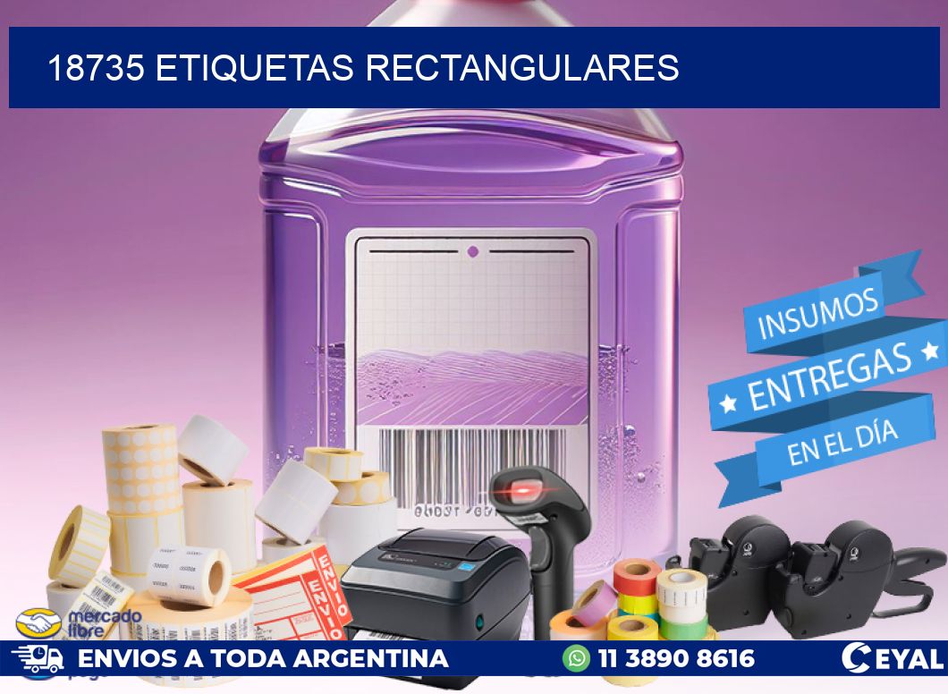 18735 etiquetas rectangulares