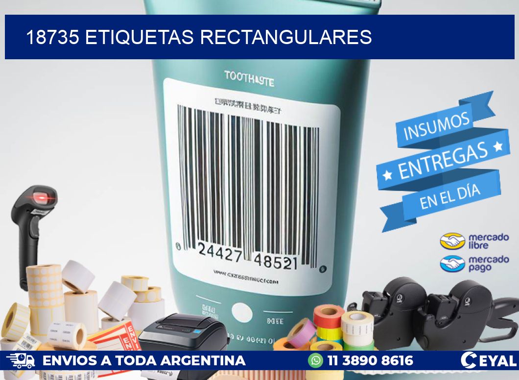 18735 etiquetas rectangulares