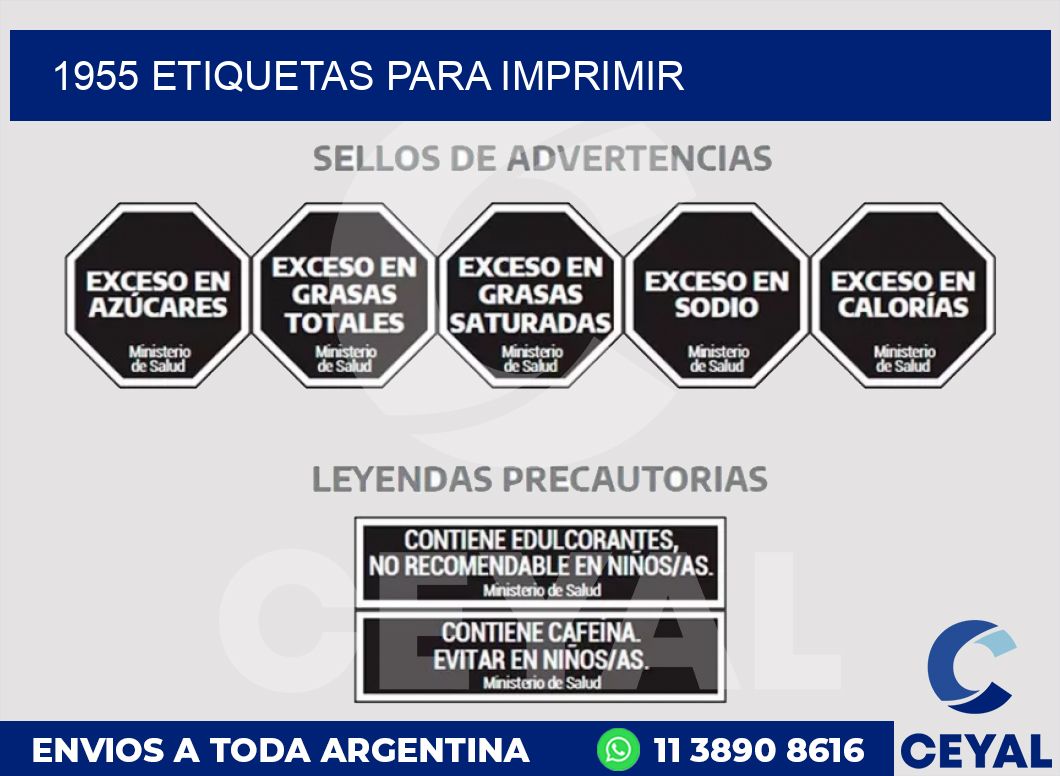1955 ETIQUETAS PARA IMPRIMIR