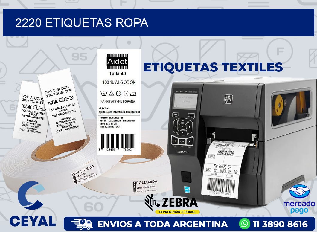 2220 ETIQUETAS ROPA