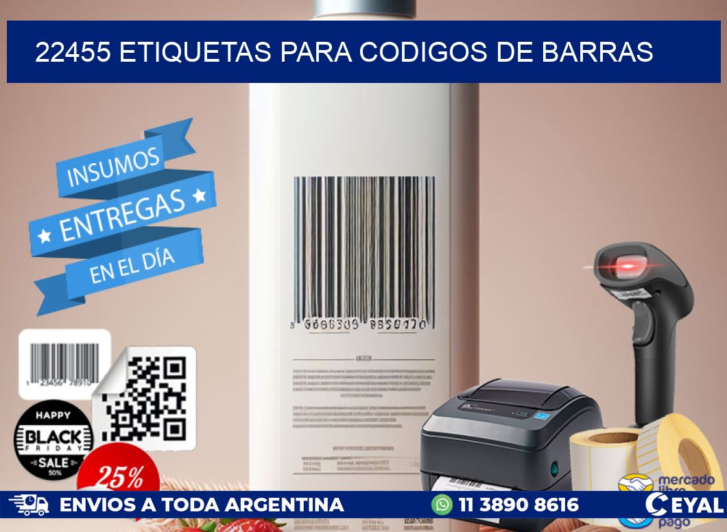 22455 ETIQUETAS PARA CODIGOS DE BARRAS