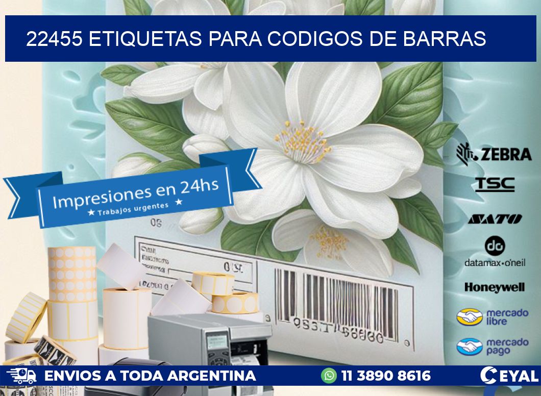 22455 ETIQUETAS PARA CODIGOS DE BARRAS