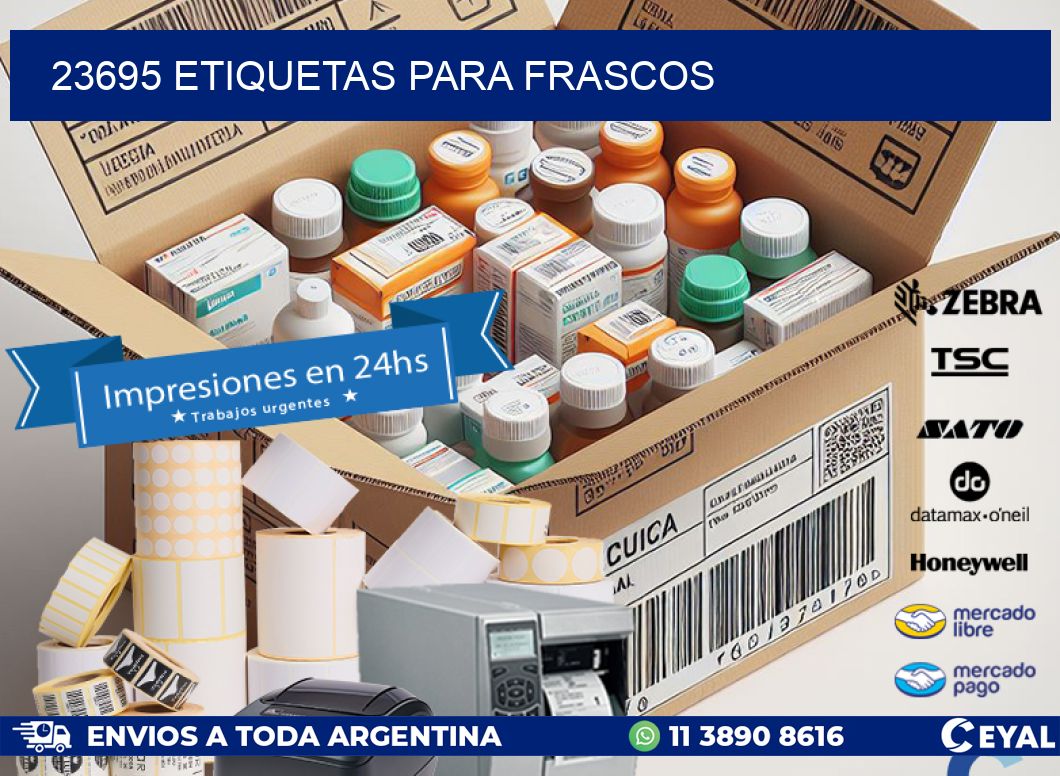 23695 etiquetas para frascos