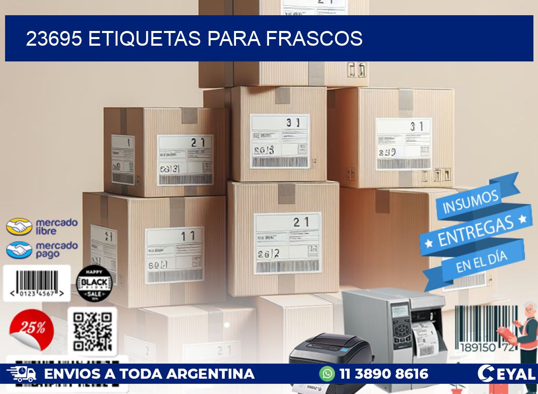 23695 etiquetas para frascos