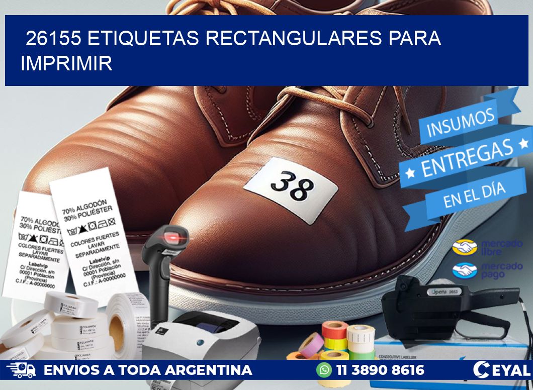 26155 etiquetas rectangulares para imprimir