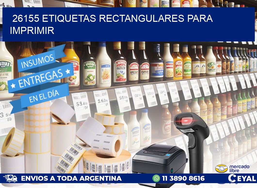 26155 etiquetas rectangulares para imprimir