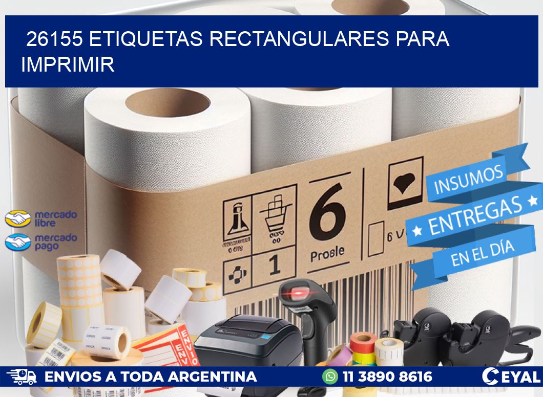 26155 etiquetas rectangulares para imprimir