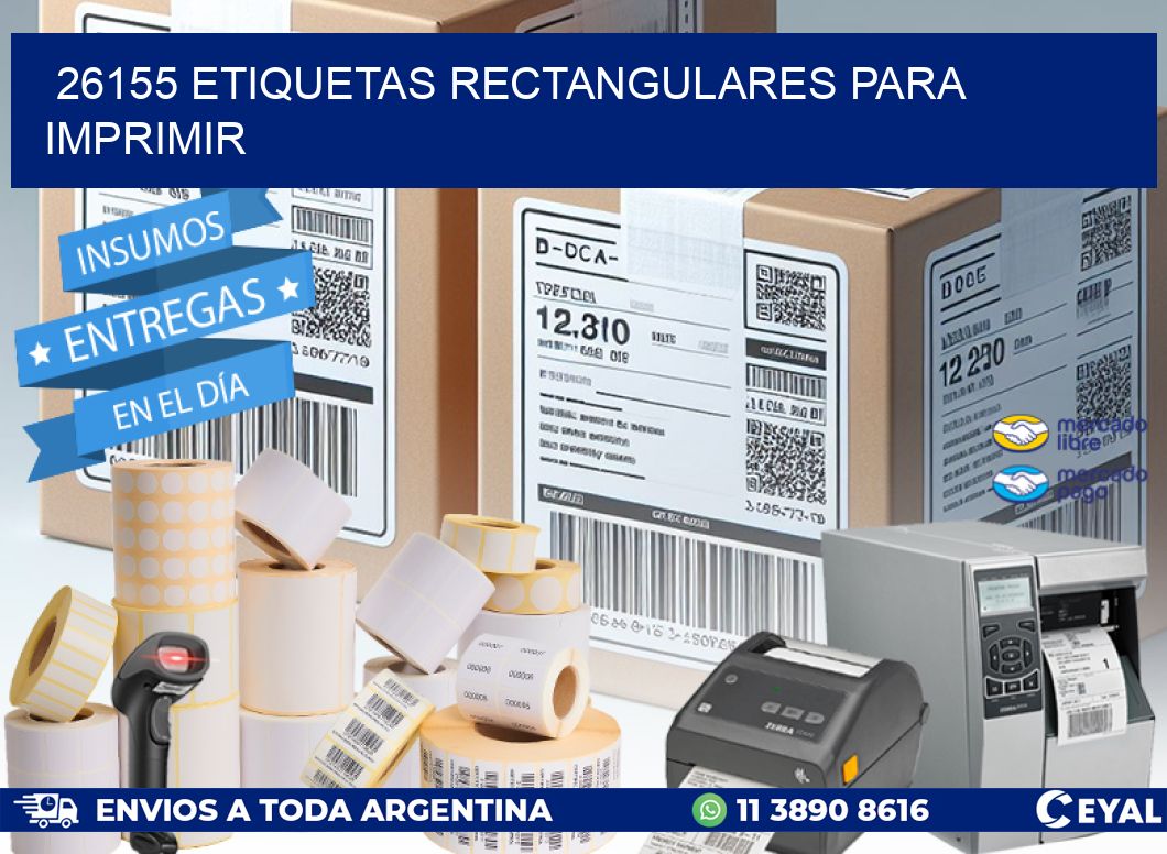 26155 etiquetas rectangulares para imprimir