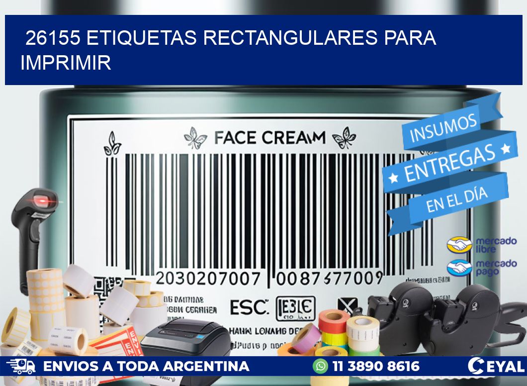 26155 etiquetas rectangulares para imprimir