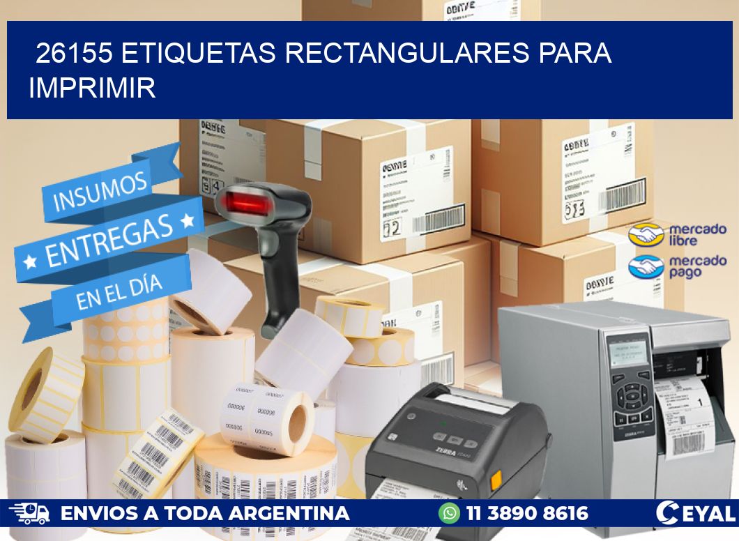 26155 etiquetas rectangulares para imprimir