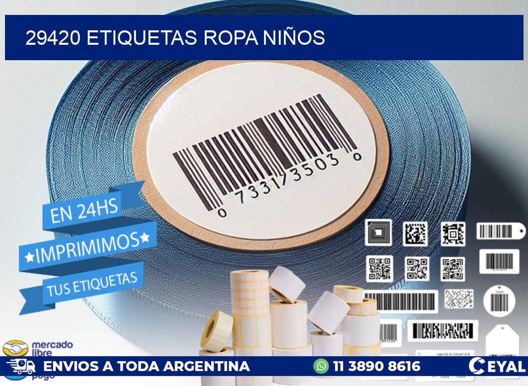 29420 ETIQUETAS ROPA NIÑOS