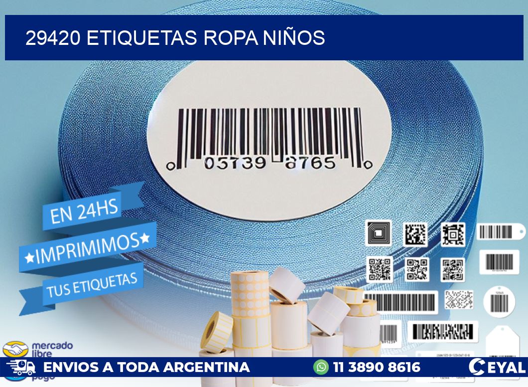 29420 ETIQUETAS ROPA NIÑOS