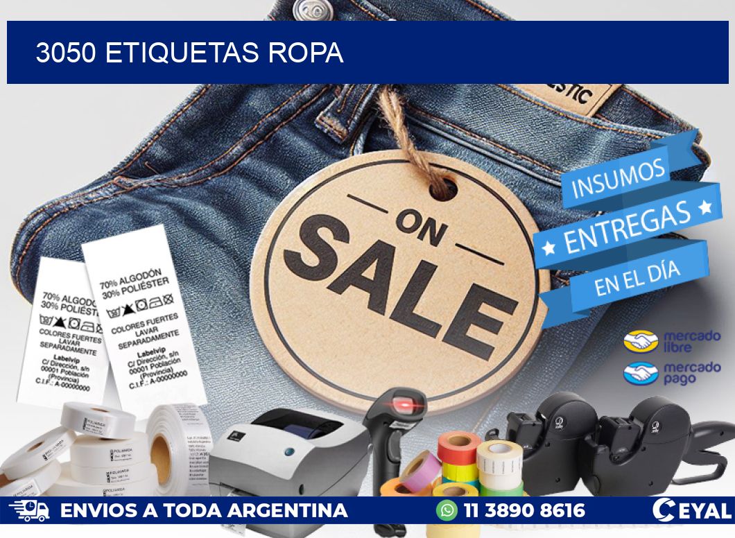 3050 ETIQUETAS ROPA