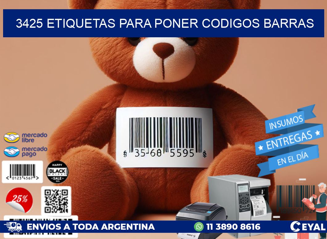 3425 ETIQUETAS PARA PONER CODIGOS BARRAS