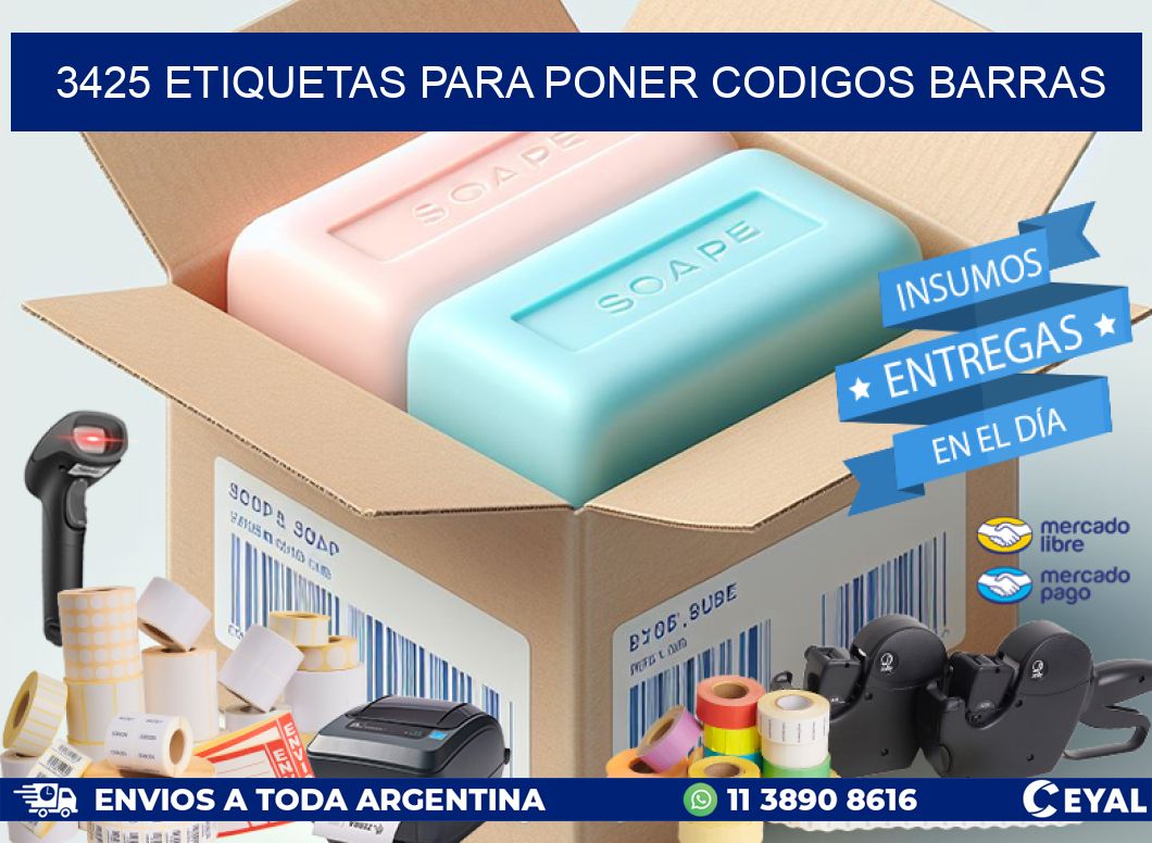 3425 ETIQUETAS PARA PONER CODIGOS BARRAS