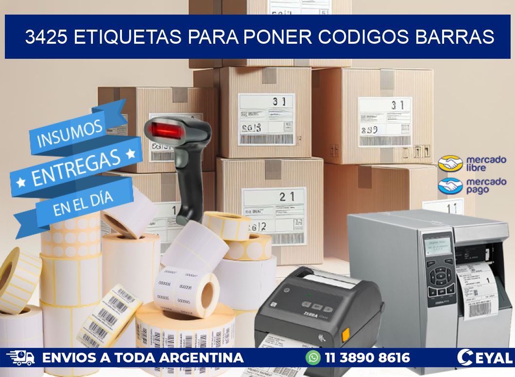3425 ETIQUETAS PARA PONER CODIGOS BARRAS
