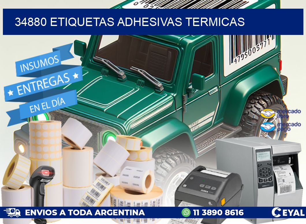 34880 etiquetas adhesivas termicas