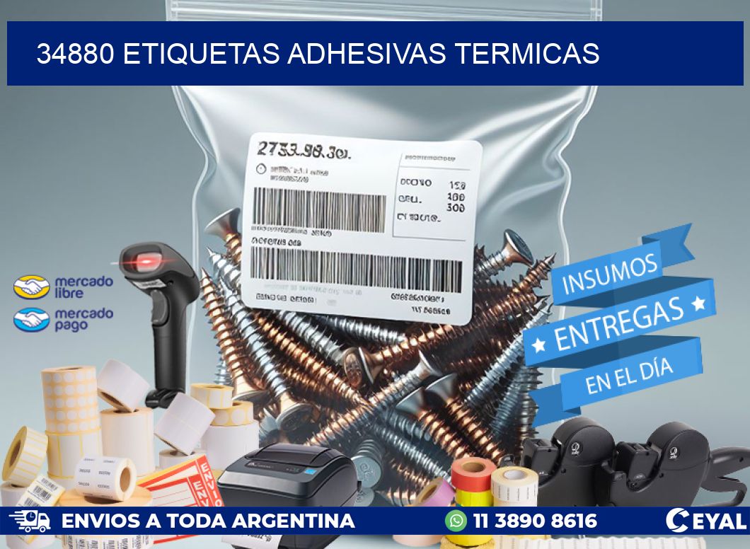 34880 etiquetas adhesivas termicas