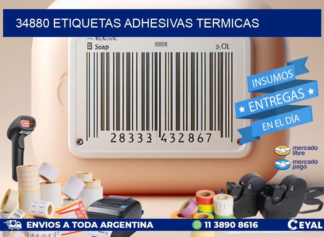 34880 etiquetas adhesivas termicas