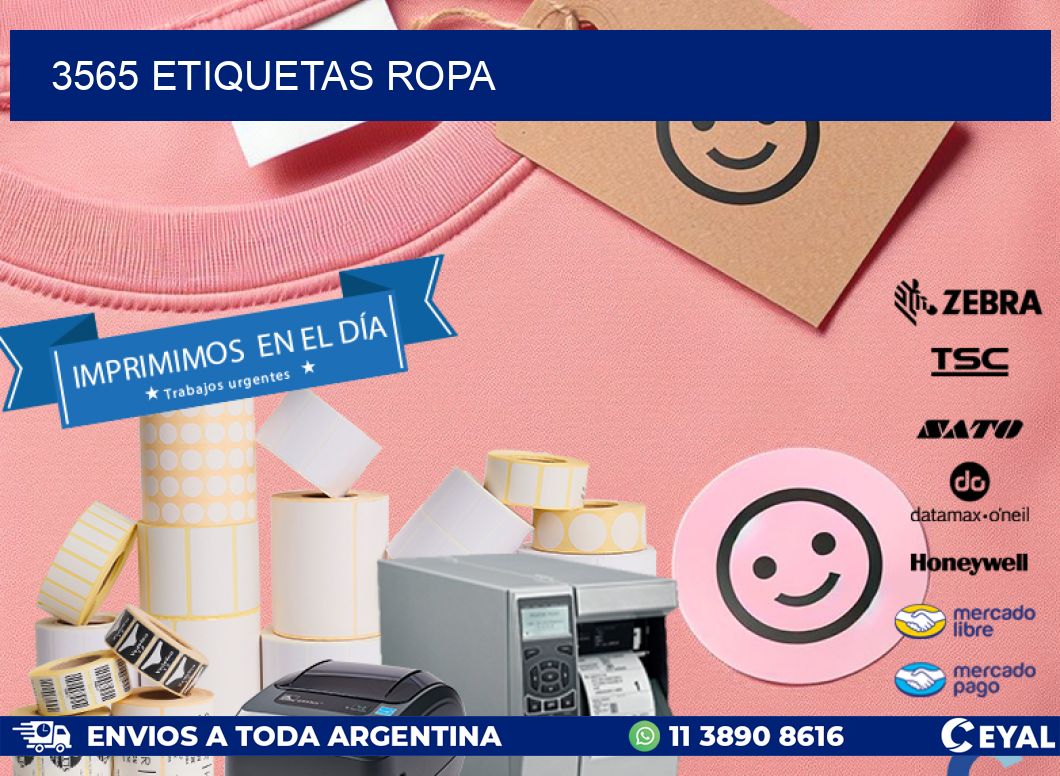 3565 ETIQUETAS ROPA