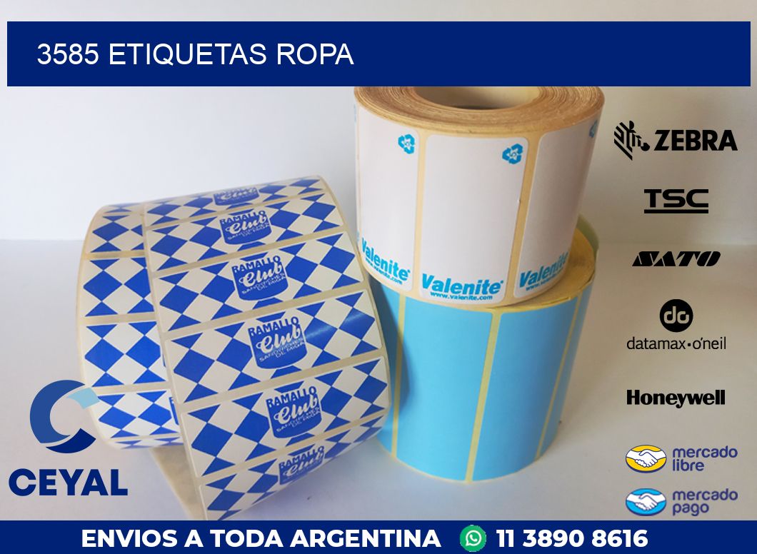 3585 ETIQUETAS ROPA