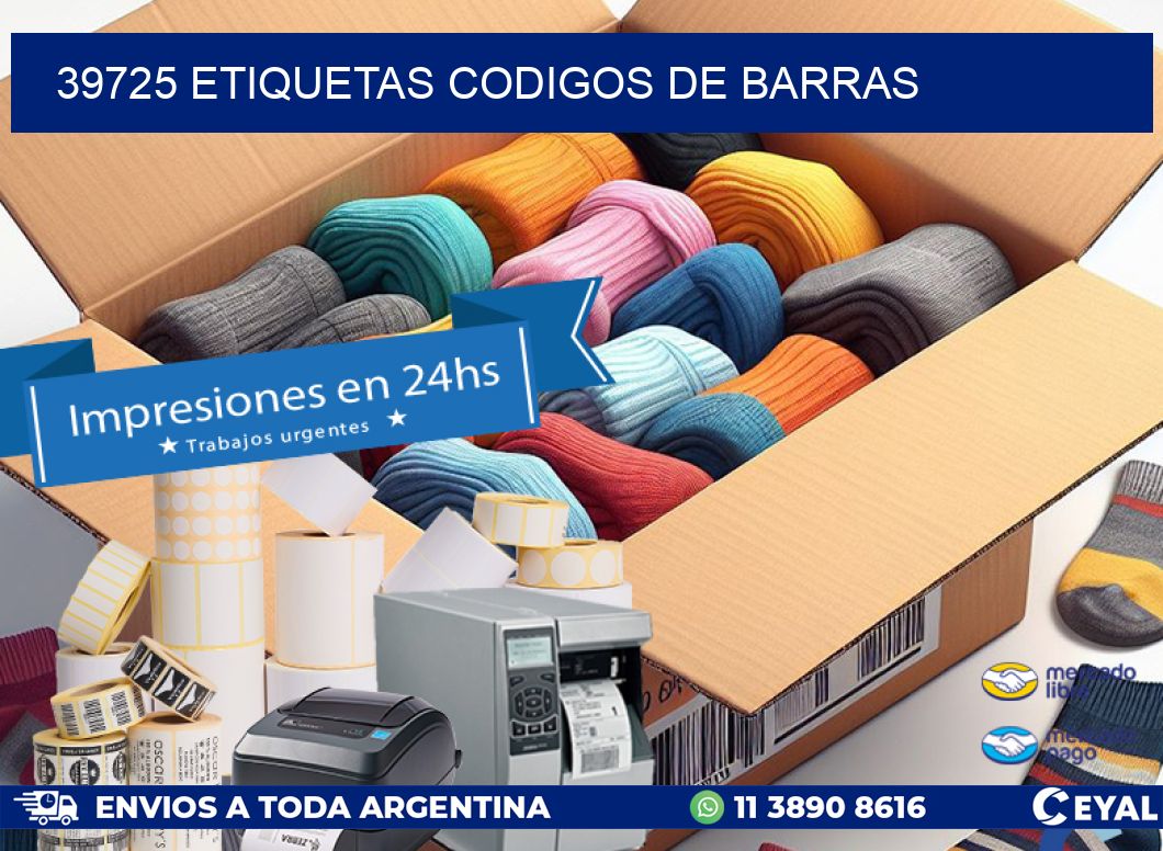 39725 etiquetas codigos de barras