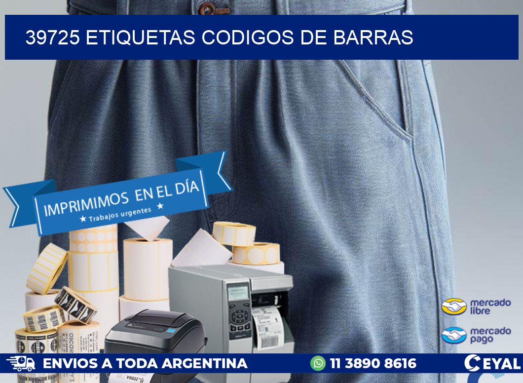 39725 etiquetas codigos de barras